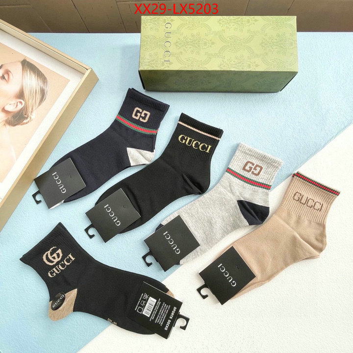 Sock-Gucci high quality replica designer ID: LX5203 $: 29USD