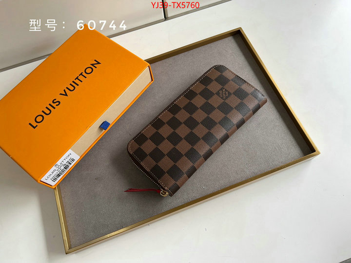 LV Bags(4A)-Wallet shop cheap high quality 1:1 replica ID: TX5760 $: 39USD,