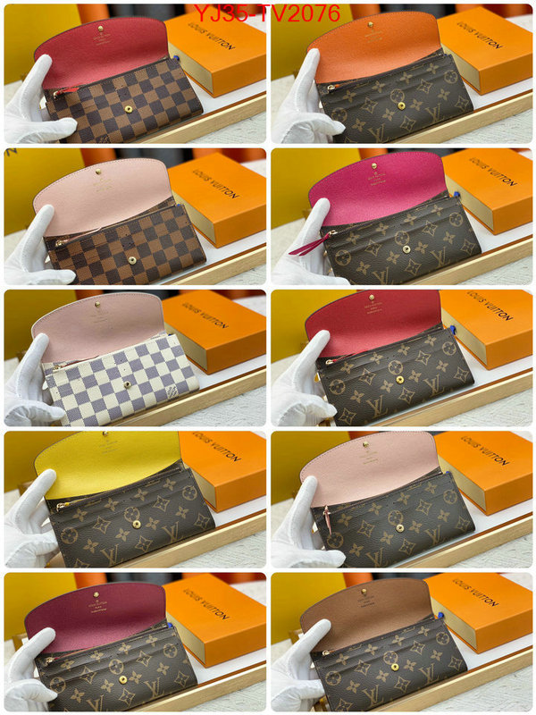 LV Bags(4A)-Wallet what is a counter quality ID: TV2076 $: 35USD,