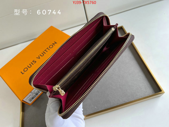 LV Bags(4A)-Wallet shop cheap high quality 1:1 replica ID: TX5760 $: 39USD,