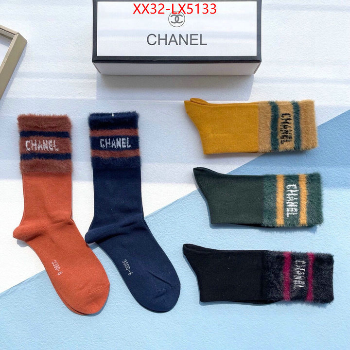 Sock-Chanel 1:1 replica wholesale ID: LX5133 $: 32USD