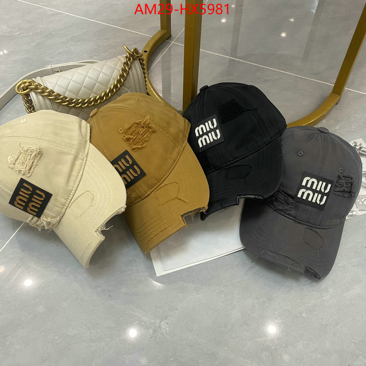 Cap(Hat)-Miu Miu what's the best place to buy replica ID: HX5981 $: 29USD