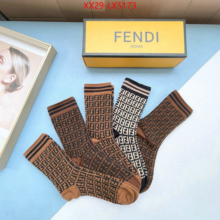 Sock-Fendi designer wholesale replica ID: LX5173 $: 29USD