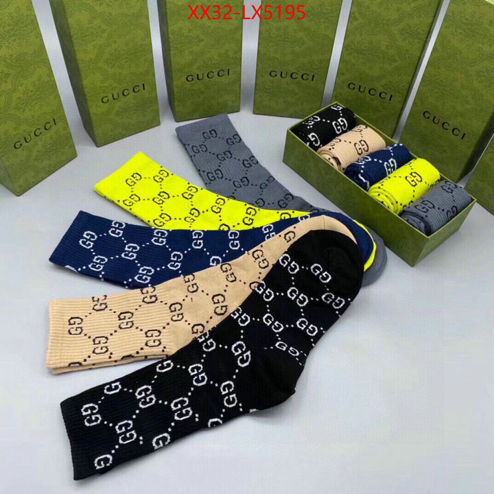 Sock-Gucci wholesale designer shop ID: LX5195 $: 32USD
