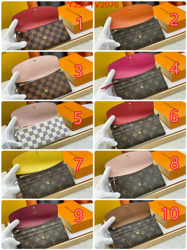 LV Bags(4A)-Wallet what is a counter quality ID: TV2076 $: 35USD,