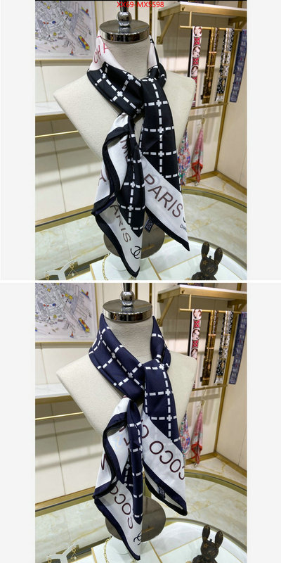 Scarf-Chanel fake high quality ID: MX5598 $: 69USD