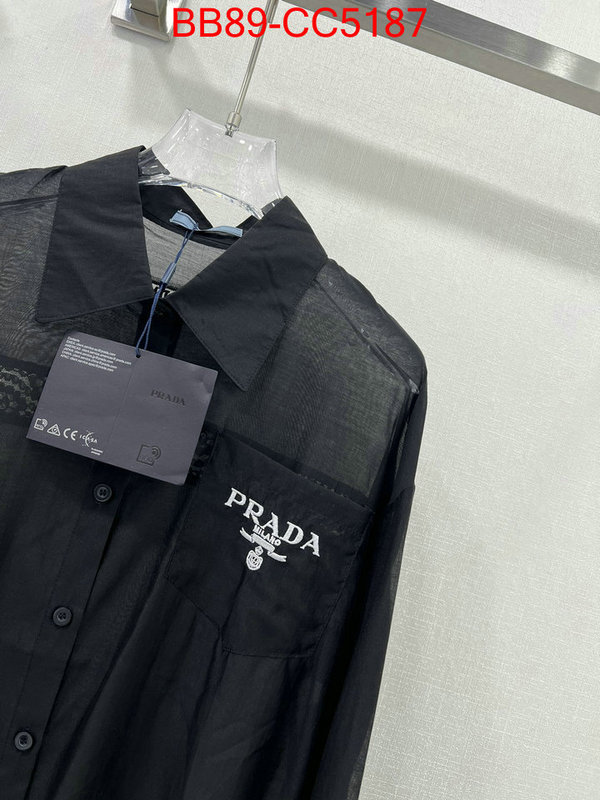 Clothing-Prada outlet 1:1 replica ID: CC5187 $: 89USD