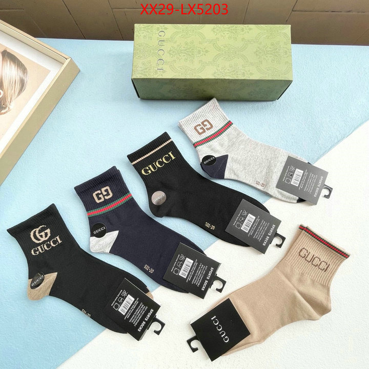 Sock-Gucci high quality replica designer ID: LX5203 $: 29USD