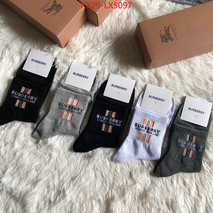 Sock-Burberry mirror copy luxury ID: LX5097 $: 29USD