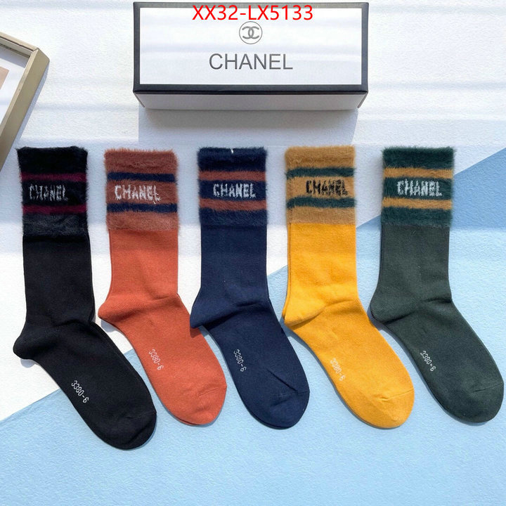 Sock-Chanel 1:1 replica wholesale ID: LX5133 $: 32USD