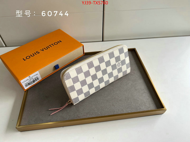 LV Bags(4A)-Wallet shop cheap high quality 1:1 replica ID: TX5760 $: 39USD,