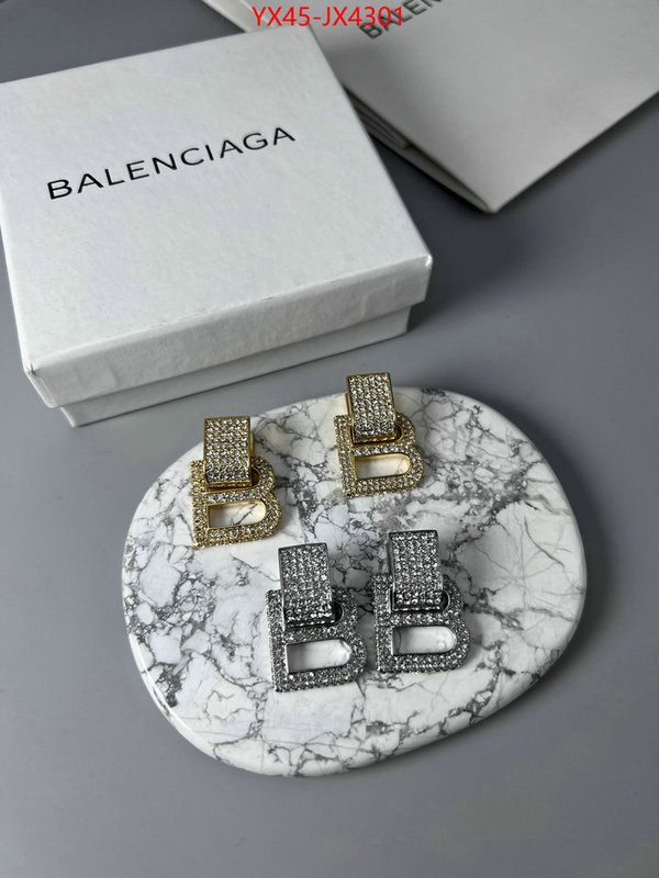 Jewelry-Balenciaga buy high-quality fake ID: JX4301 $: 45USD