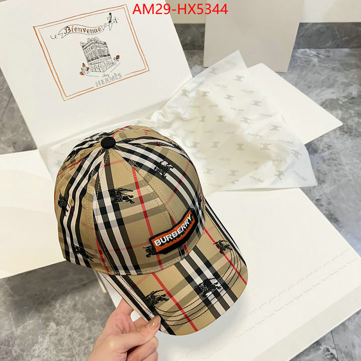 Cap(Hat)-Burberry where to buy fakes ID: HX5344 $: 29USD