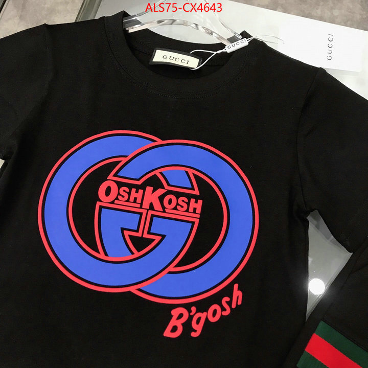 Kids clothing-Gucci highest quality replica ID: CX4643 $: 75USD