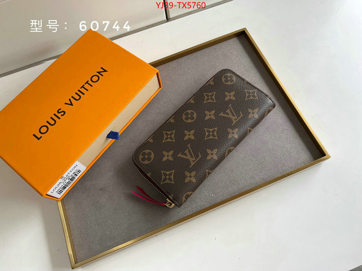 LV Bags(4A)-Wallet shop cheap high quality 1:1 replica ID: TX5760 $: 39USD,