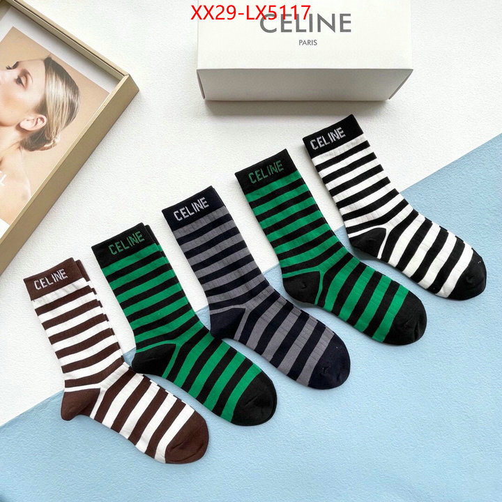 Sock-CELINE brand designer replica ID: LX5117 $: 29USD