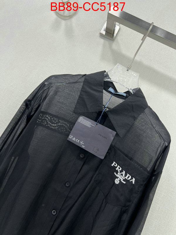 Clothing-Prada outlet 1:1 replica ID: CC5187 $: 89USD