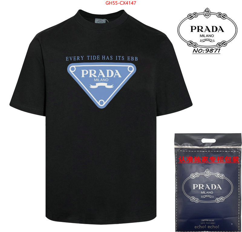 Clothing-Prada 1:1 replica wholesale ID: CX4147 $: 55USD