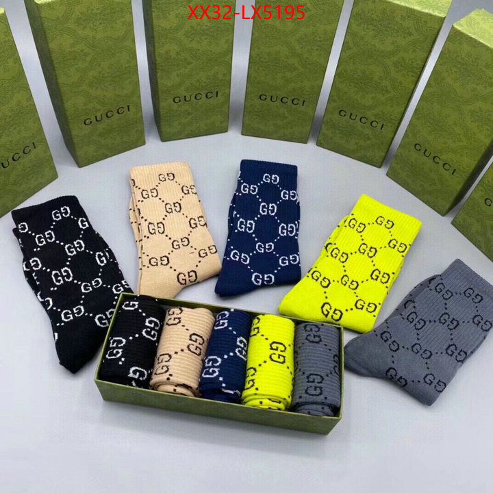 Sock-Gucci wholesale designer shop ID: LX5195 $: 32USD