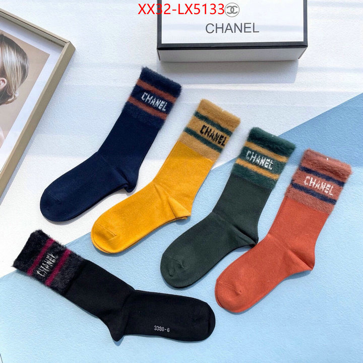 Sock-Chanel 1:1 replica wholesale ID: LX5133 $: 32USD