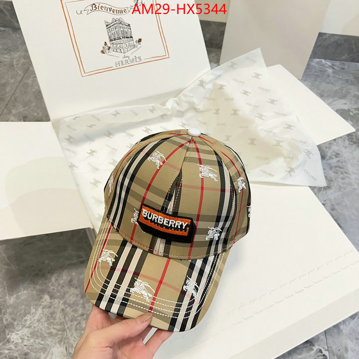 Cap(Hat)-Burberry where to buy fakes ID: HX5344 $: 29USD