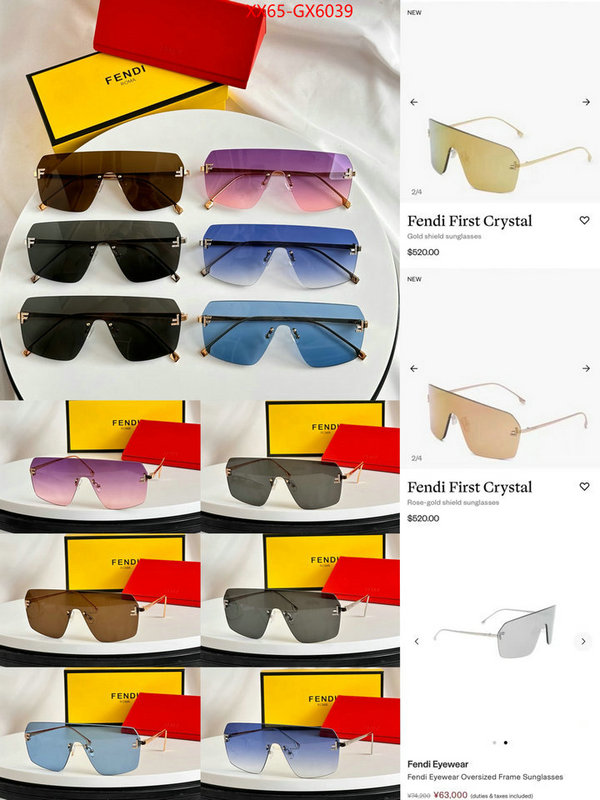 Glasses-Fendi online store ID: GX6039 $: 65USD