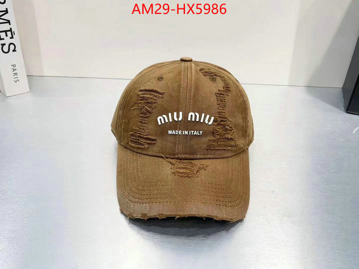 Cap(Hat)-Miu Miu perfect quality designer replica ID: HX5986 $: 29USD