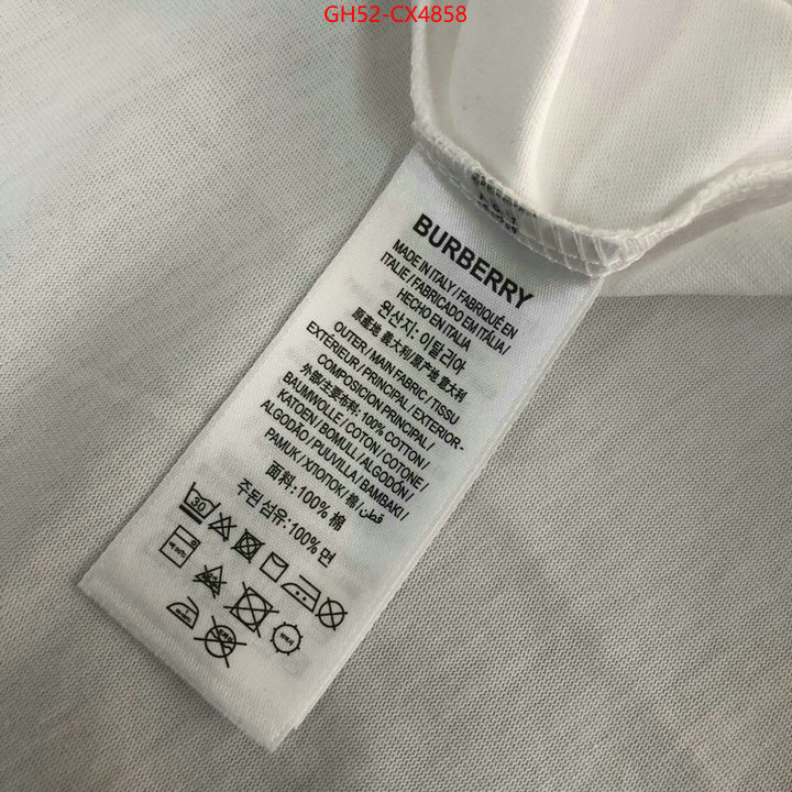 Clothing-Burberry wholesale ID: CX4858 $: 52USD