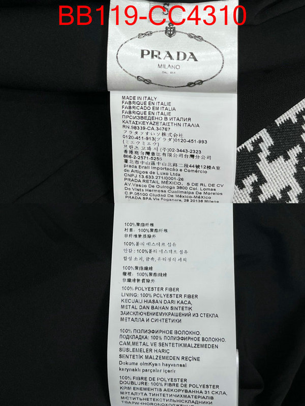 Clothing-Prada aaaaa quality replica ID: CC4310 $: 119USD