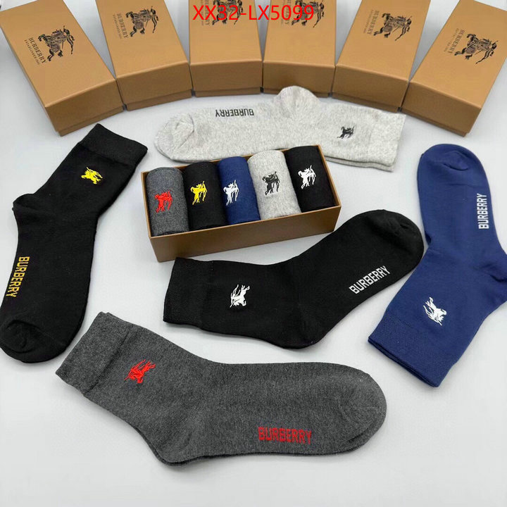 Sock-Burberry where can i find ID: LX5099 $: 32USD