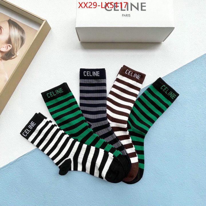 Sock-CELINE brand designer replica ID: LX5117 $: 29USD