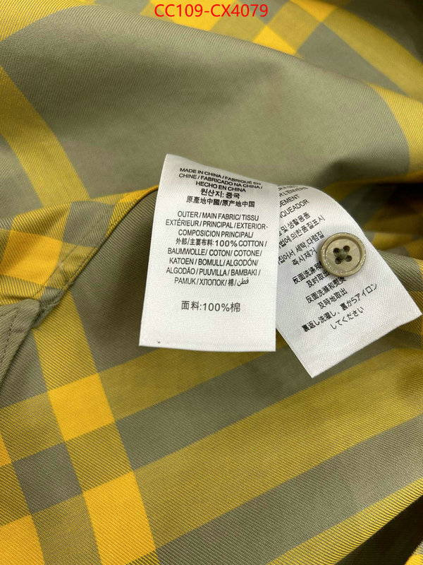 Clothing-Burberry perfect quality designer replica ID: CX4079 $: 109USD
