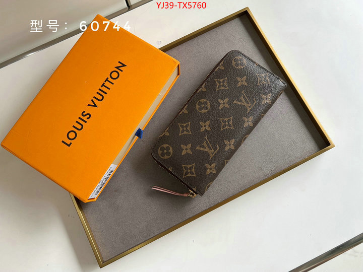 LV Bags(4A)-Wallet shop cheap high quality 1:1 replica ID: TX5760 $: 39USD,