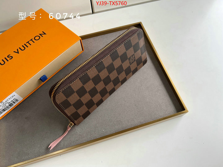 LV Bags(4A)-Wallet shop cheap high quality 1:1 replica ID: TX5760 $: 39USD,