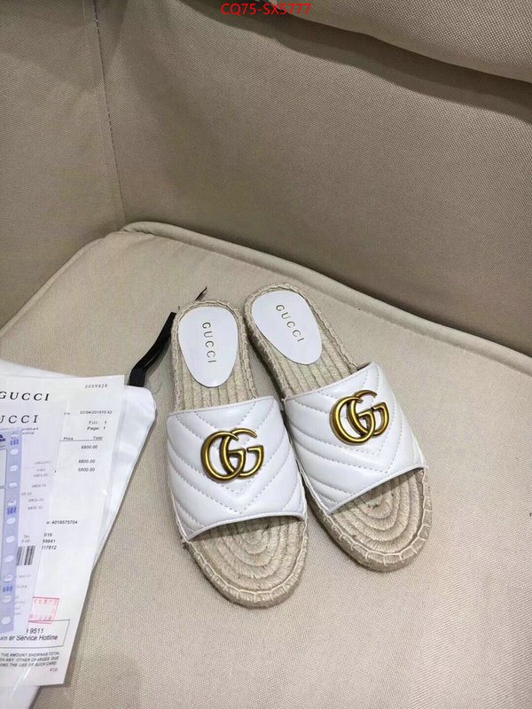 Women Shoes-Gucci buy aaaaa cheap ID: SX5777 $: 75USD