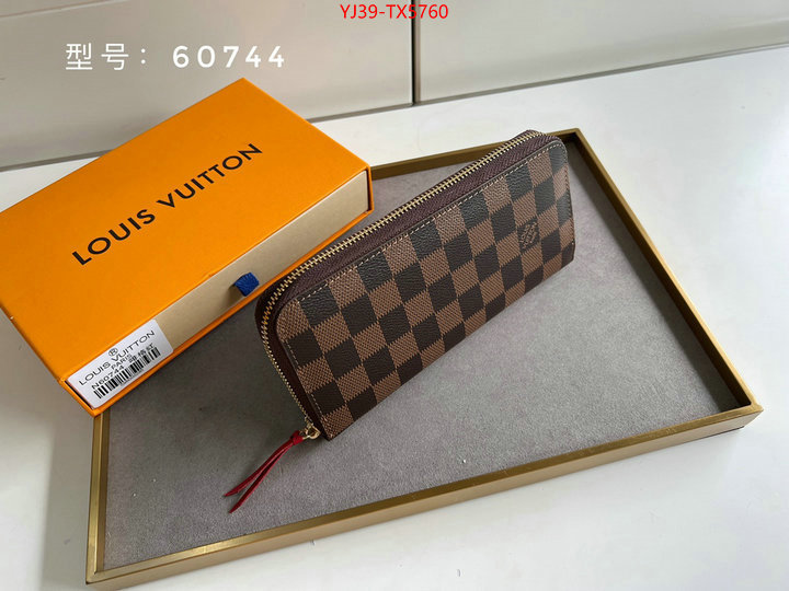 LV Bags(4A)-Wallet shop cheap high quality 1:1 replica ID: TX5760 $: 39USD,
