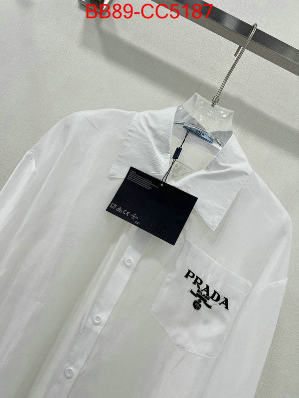 Clothing-Prada outlet 1:1 replica ID: CC5187 $: 89USD