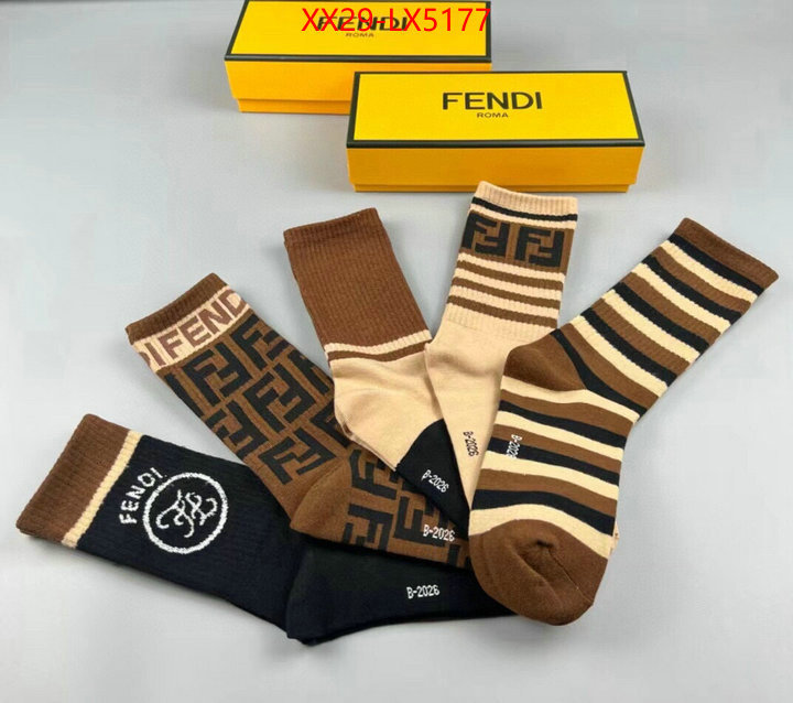 Sock-Fendi designer ID: LX5177 $: 29USD