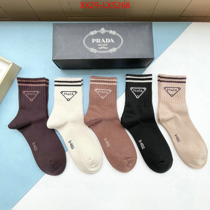 Sock-Prada where to buy high quality ID: LX5268 $: 29USD