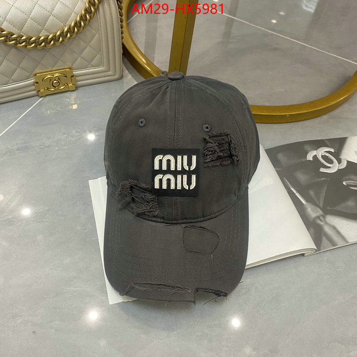 Cap(Hat)-Miu Miu what's the best place to buy replica ID: HX5981 $: 29USD