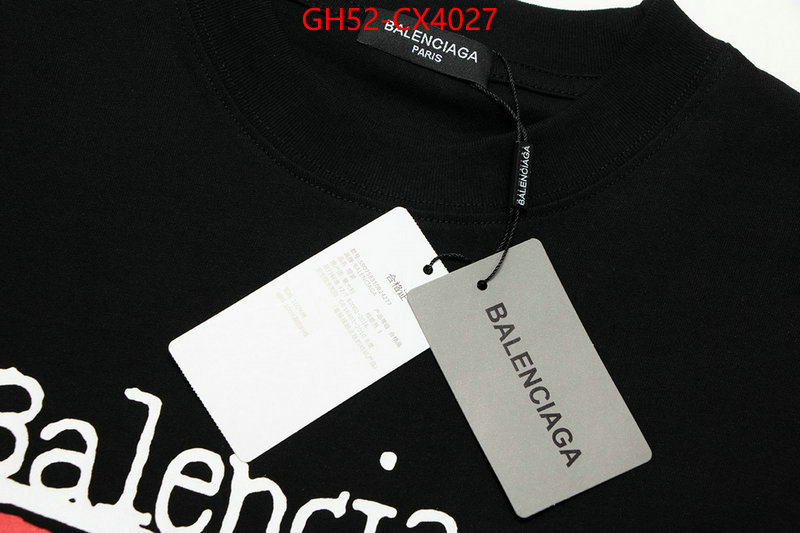 Clothing-Balenciaga 7 star quality designer replica ID: CX4027 $: 52USD