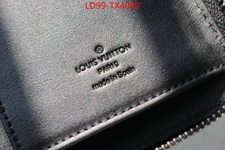 LV Bags(TOP)-Wallet shop designer ID: TX4089 $: 99USD,