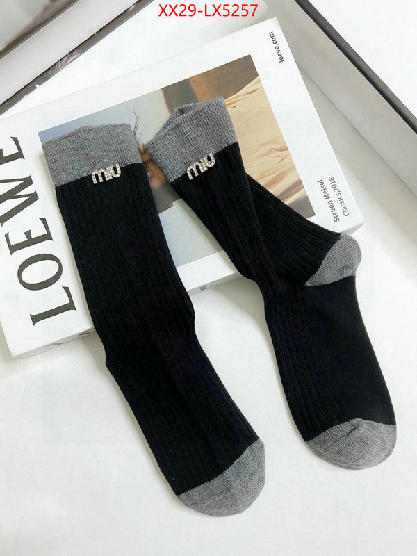 Sock-Miu Miu sell high quality ID: LX5257 $: 29USD