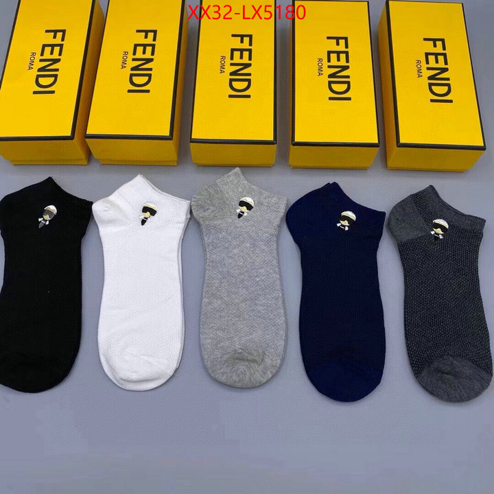 Sock-Fendi 7 star replica ID: LX5180 $: 32USD