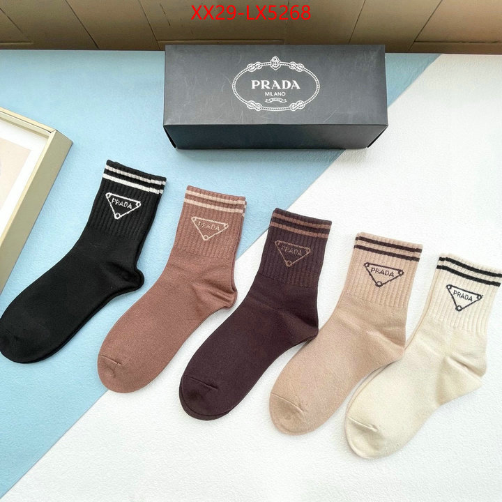 Sock-Prada where to buy high quality ID: LX5268 $: 29USD