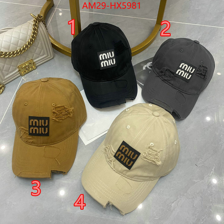 Cap(Hat)-Miu Miu what's the best place to buy replica ID: HX5981 $: 29USD