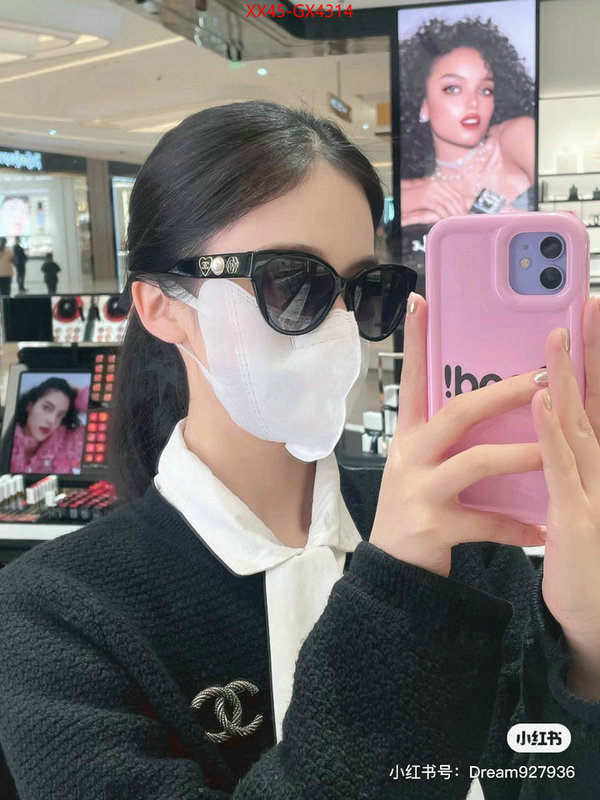 Glasses-Chanel top quality fake ID: GX4314 $: 45USD