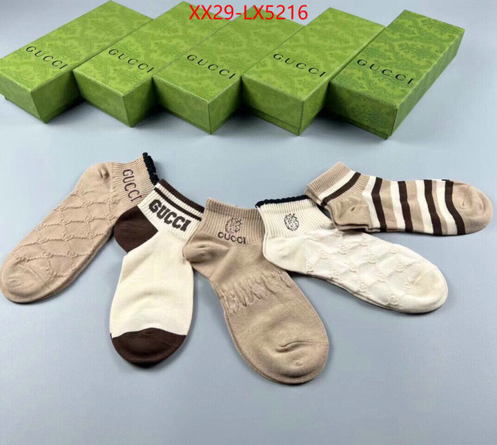 Sock-Gucci luxury cheap ID: LX5216 $: 29USD