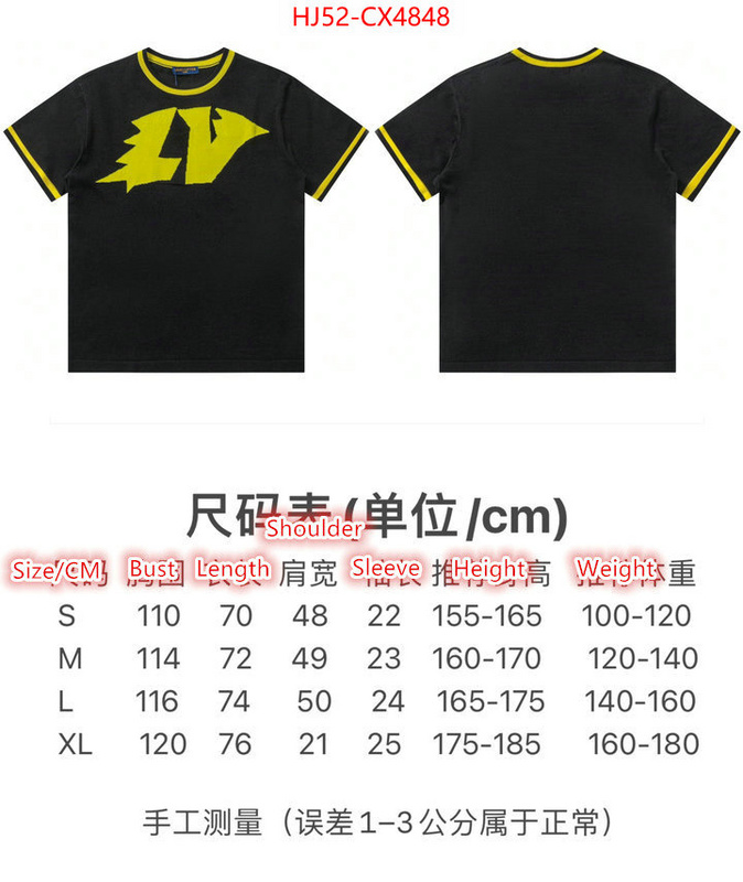 Clothing-LV 2024 aaaaa replica customize ID: CX4848 $: 52USD