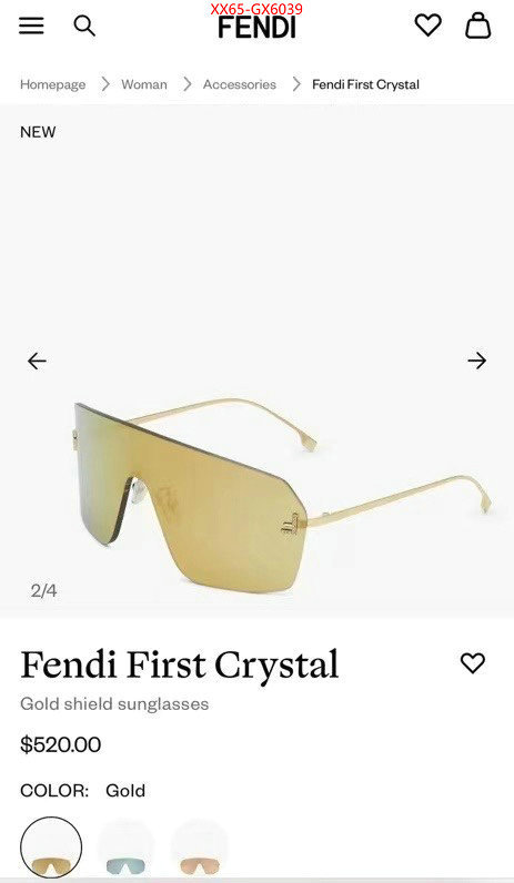 Glasses-Fendi online store ID: GX6039 $: 65USD